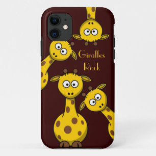 Giraffes Rock - Customize Text  Option iPhone 11 Case