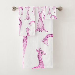 Giraffes roses Filles Whimsical Baby shower Enfant