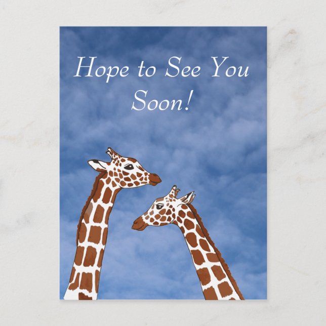 Giraffes See You Soon Postcard (Front)