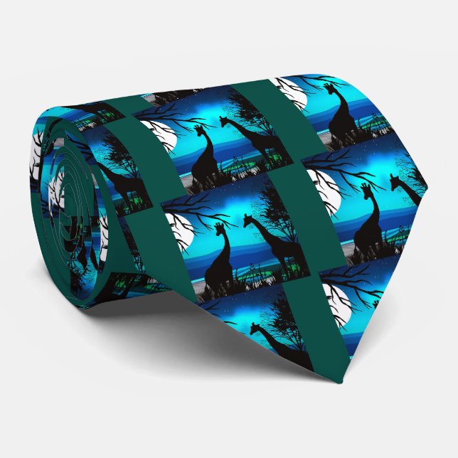 Giraffes Tie (Rolled)