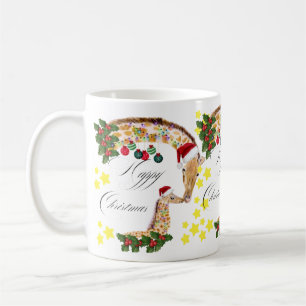 Giraffes wishing you a happy Christmas  Coffee Mug
