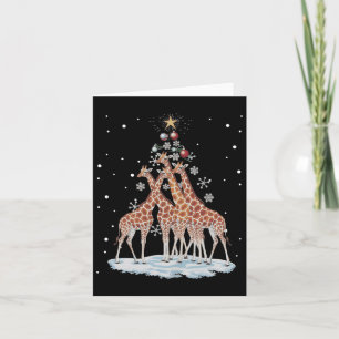 Giraffes Xmas Tree Giraffe Christmas Tree Merry Ch Card
