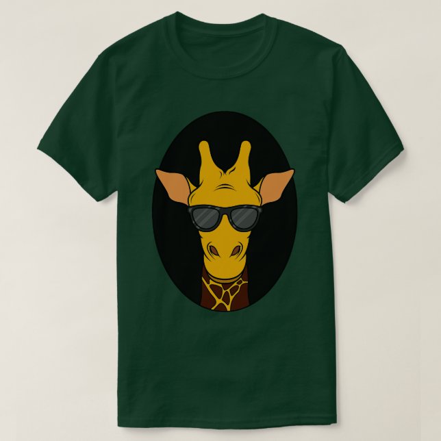 Girafffe with Sunglasses T-Shirt (Design Front)