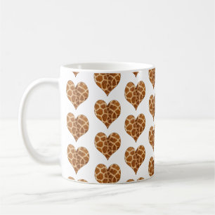 Giraffic Hearts Tiled Pattern Coffee Mug