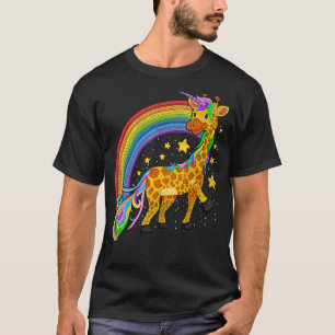 Girafficorn Africa Giraffe Rainbow Fantasy Animal T-Shirt