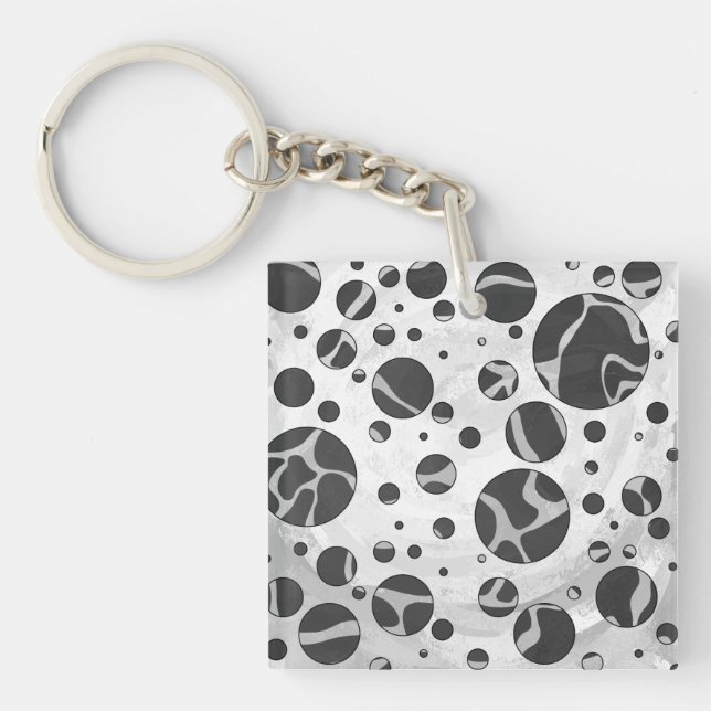 Giraffy Polka Dot noir et gris clair Impression (Devant)