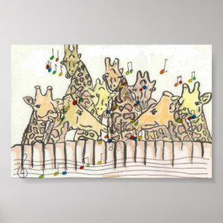 girafs singing poster