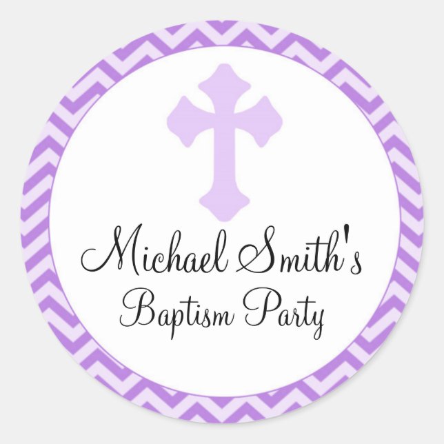 GirBaptism Confirmation Purple Lavender Label (Front)