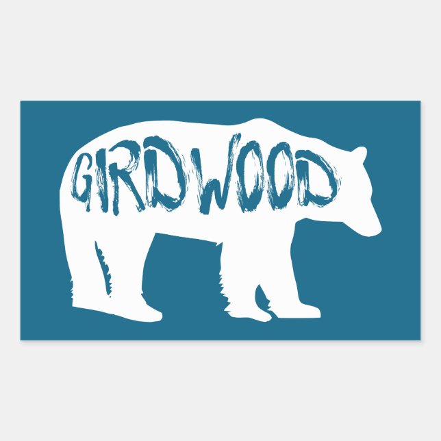 Girdwood Alaska Bear Sticker (Front)