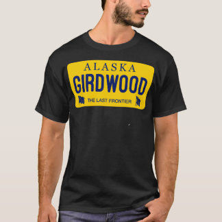 Girdwood Alaska License Plate City Name T-Shirt