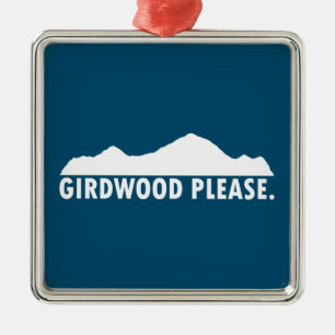 Girdwood Alaska Please Metal Ornament