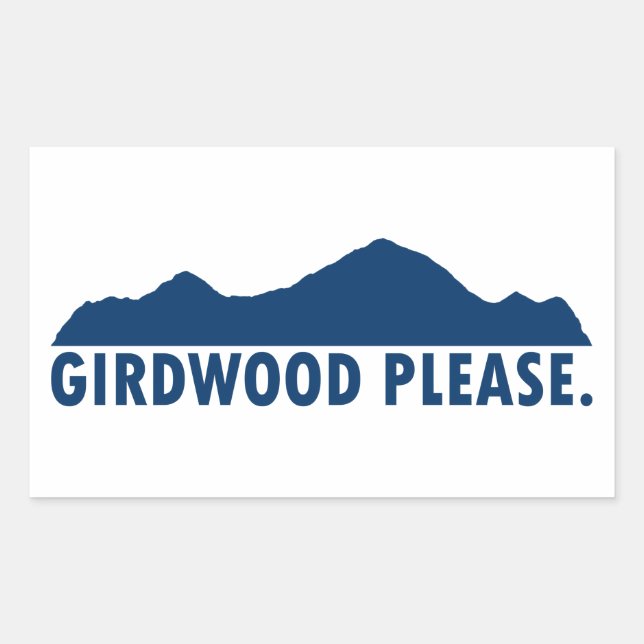 Girdwood Alaska Please Sticker (Front)