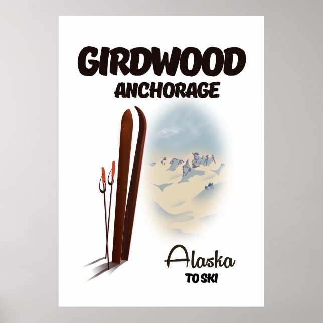 Girdwood anchorage Alaska ski poster (Front)