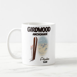 Girdwood anchorage Alaska ski poster T-Shirt Coffee Mug