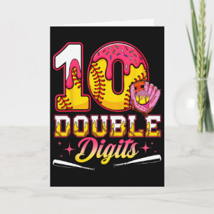 Girl 10 Double Digits 10th Birthday Ice Cream Soft Card