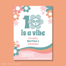 Girl 10th Birthday Party Invitation