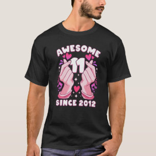 Girl 11th birthday, born 2012, K-pop heart, Sarang T-Shirt