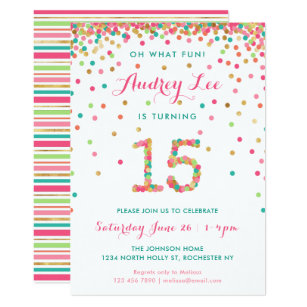 15 Year Old Party Invitations | Zazzle CA