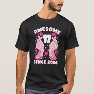 Girl 17th birthday, born 2006, K-pop heart, Sarang T-Shirt