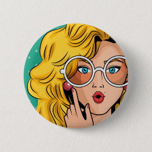 Girl #1 2 inch round button
