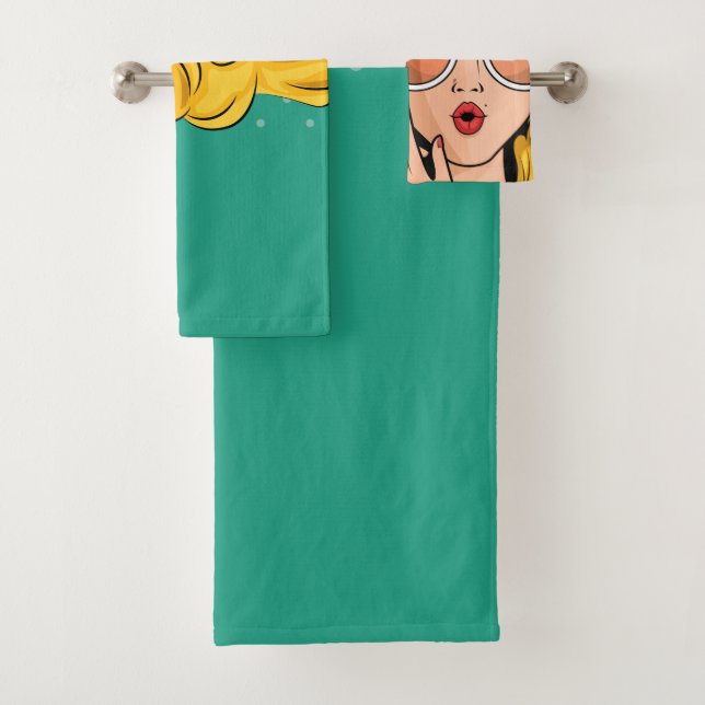 Girl #1 bath towel set (Insitu)