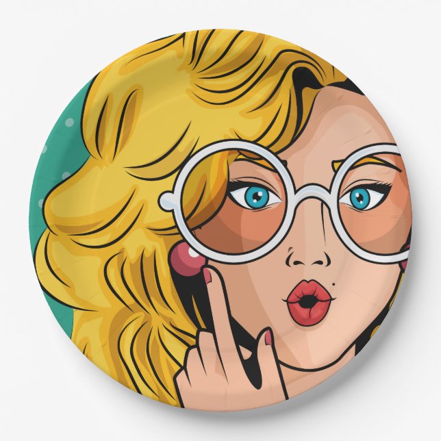 Girl #1 paper plate (Front)