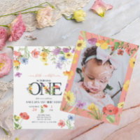 Girl 1st Birthday | Wildflower Invitations