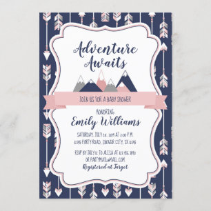 Girl Adventure Baby Shower Invitation