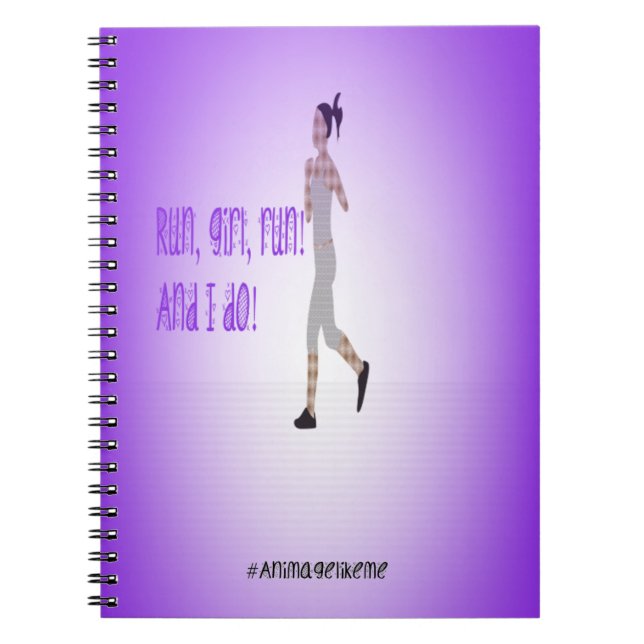 Girl Amputee Runner Notebook (Front)