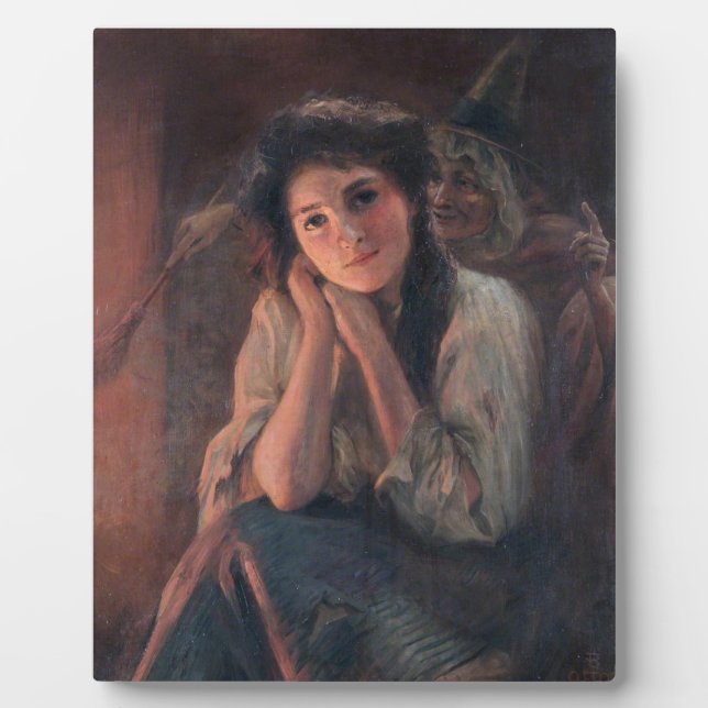 Girl and a Witch by Beatrice Offor Plaque (Front)