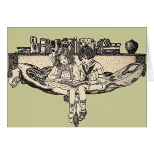 Girl and Boy Reading