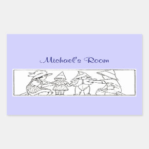 Girl and Boy with Toys Custom Vintage Art Sticker