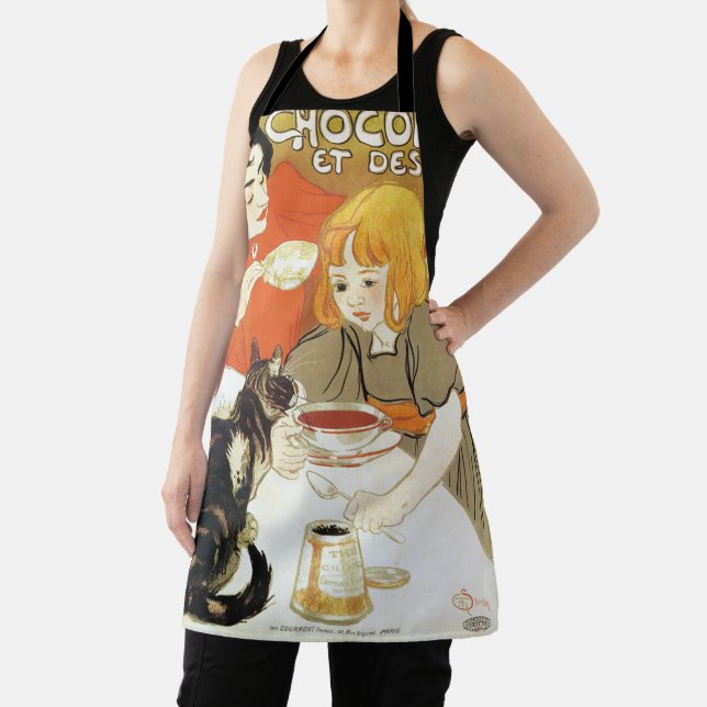 Girl and Cat, Alexandre Steinlen Apron (Insitu)