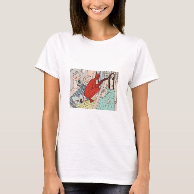 girl and demon T-Shirt (Front)