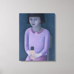 Girl and Doll 2003 Canvas Print