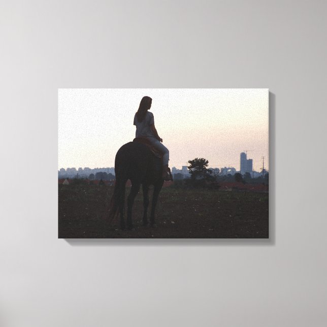 girl and her horse canvas print (Front)
