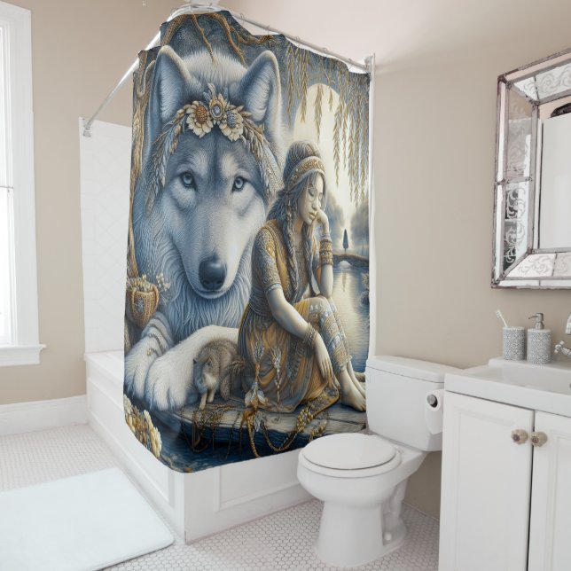 Girl and her wolf share a moment (In Situ)