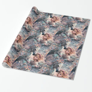 Girl and Horse Tender Moments Wrapping Paper