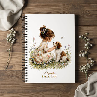 Girl and Puppy Notebook