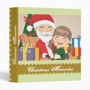 Girl and Santa Claus Binder