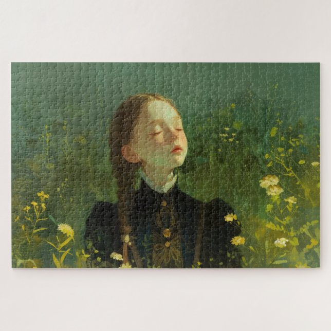 Girl and Sunlight Jigsaw Puzzle (Horizontal)