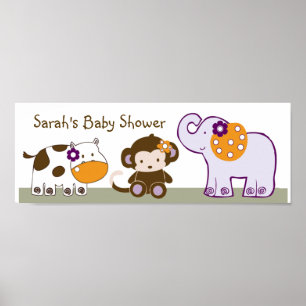 Girl Animals/Monkey Poster/Banner Poster