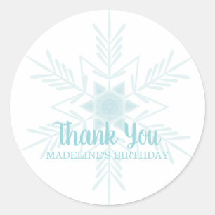 girl ANY AGE frozen WINTER WONDERLAND favour Classic Round Sticker