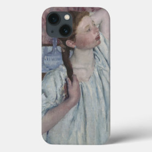 Girl Arranging Her Hair, 1886 (oil on canvas) iPhone 13 Case