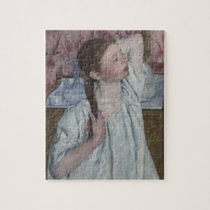 Girl Arranging Her Hair, 1886 (oil on canvas) Jigsaw Puzzle