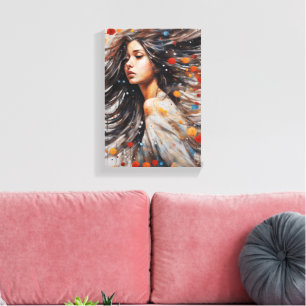 Girl art canvas print