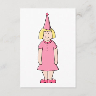 Girl at a Birthday Party. Invitation