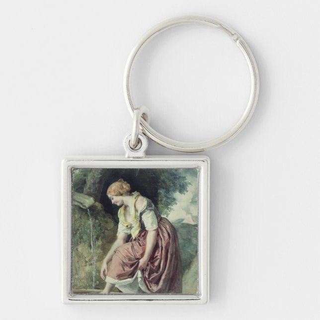 Girl at a Conduit Keychain (Front)