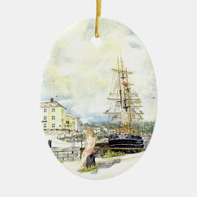 'Girl at Charlestown' Ornament (Front)