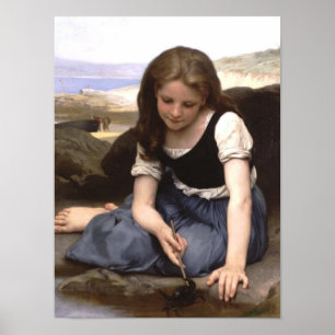 Girl at the Seashore Poster
